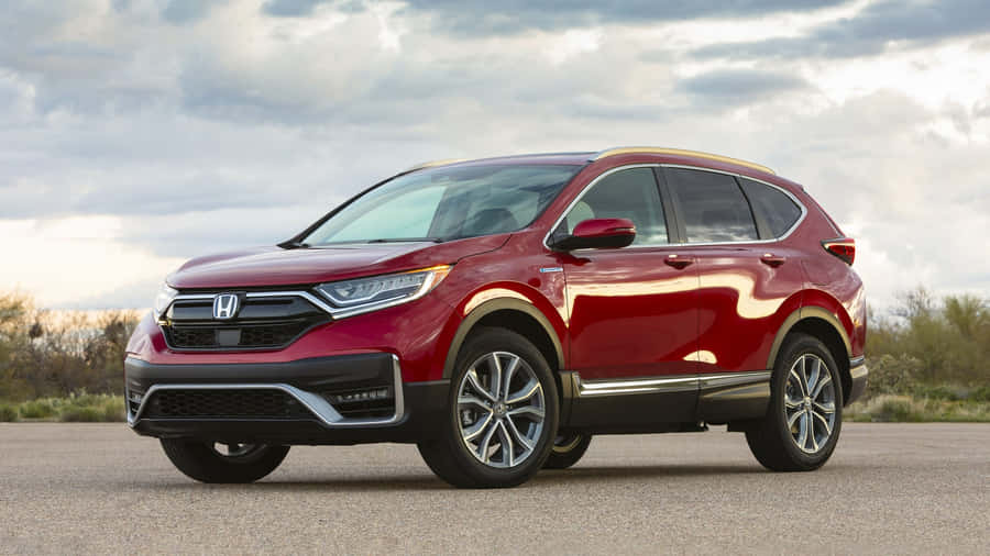 Sleek Modern Honda Cr-v On The Highway Wallpaper