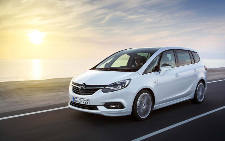 Sleek Opel Zafira In Vibrant Red Wallpaper