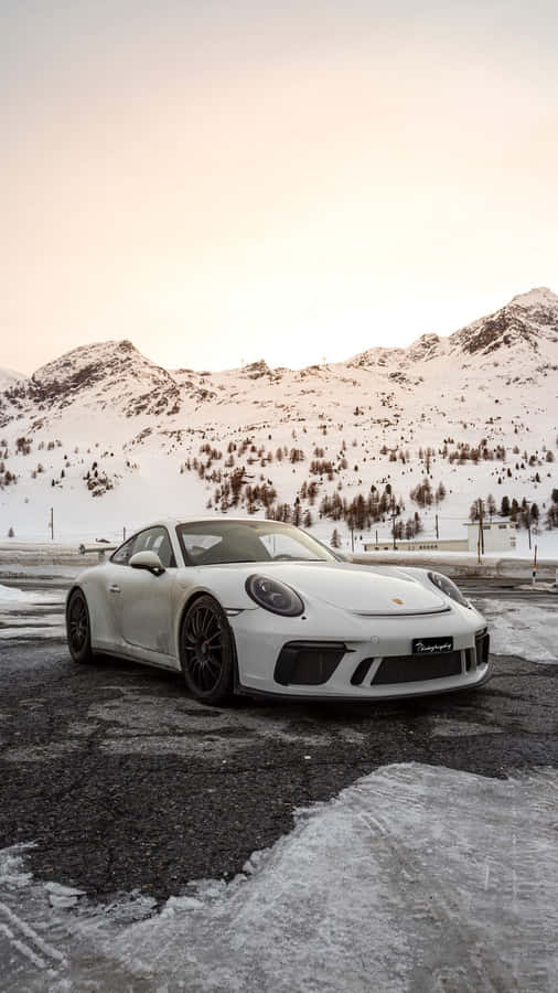 Sleek Porsche Sports Car On Iphone Wallpaper Wallpaper