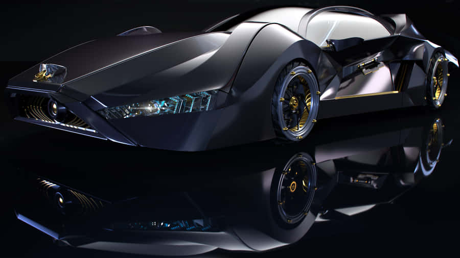 Sleek Red Concept Car Showcasing Futuristic Design Wallpaper