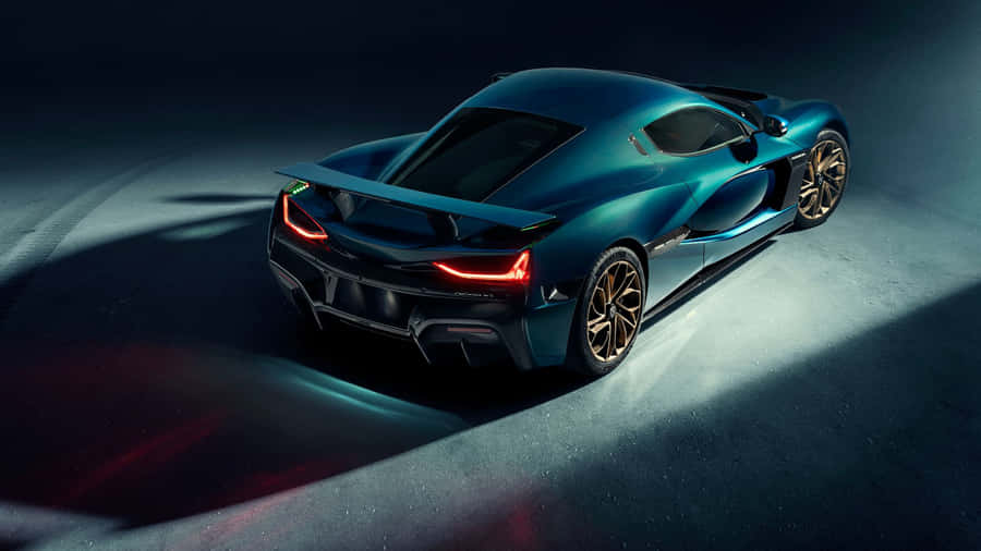 Sleek Rimac Electric Supercar At Dusk Wallpaper