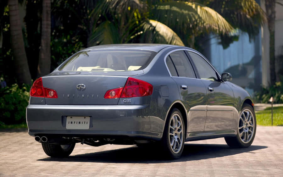 Sleek Silver Infiniti G35 Sporty Sedan Wallpaper