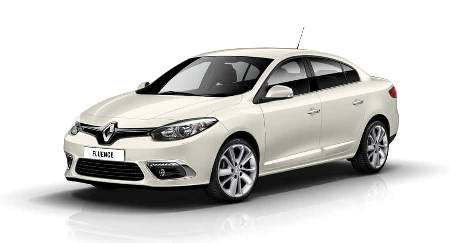 Sleek Silver Renault Fluence In Action Wallpaper