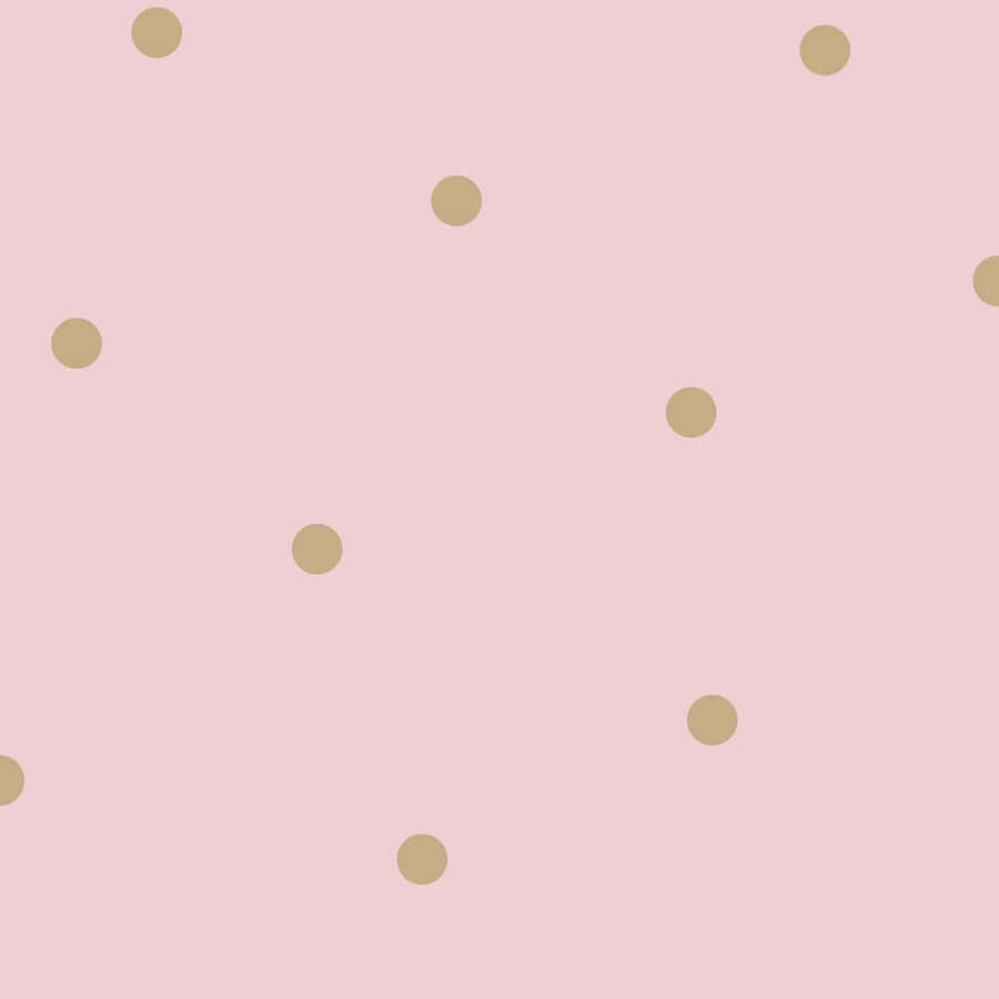 Small Brown And Pink Polka Dot Wallpaper