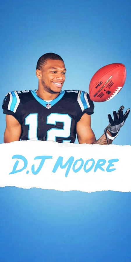Smiling American Football Athlete Dj Moore Wallpaper