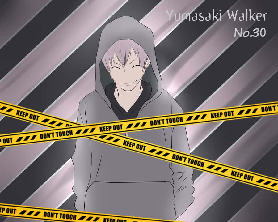 Smiling Anime Character Yumasaki Walker Wallpaper