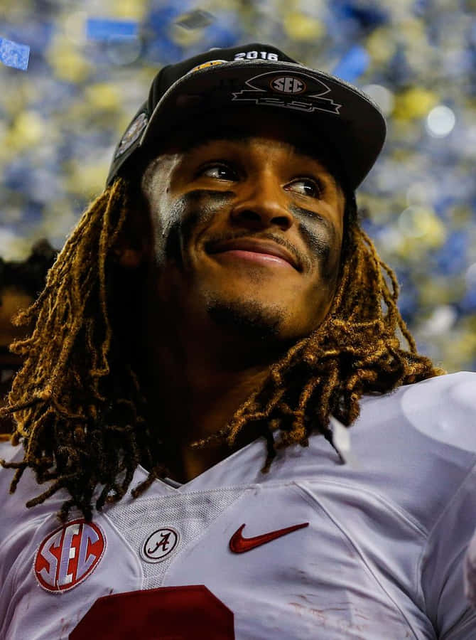 Smiling Football Player S E C Cap Wallpaper