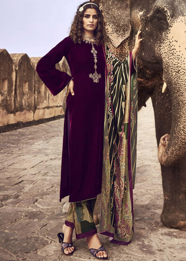 Smooth And Luxurious Purple Velvet Wallpaper