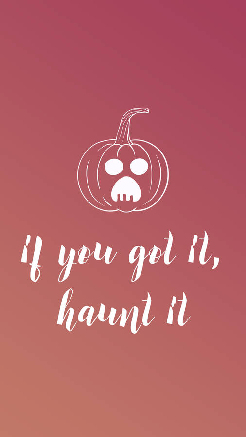 Snarky Minimalist Halloween Phone Wallpaper