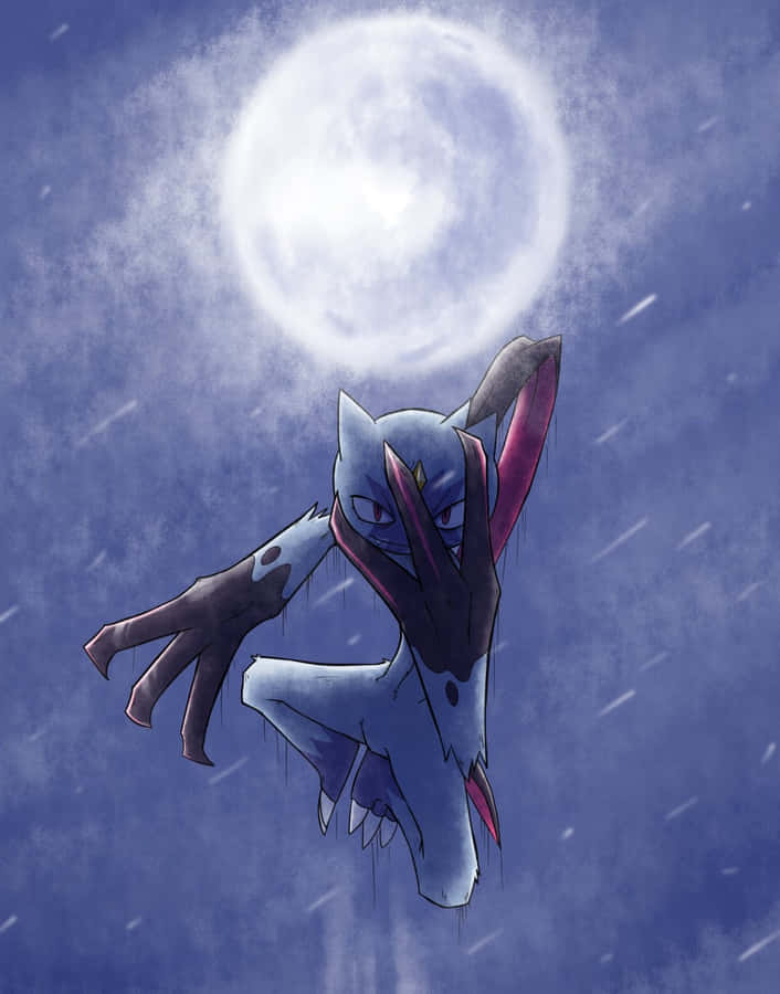 Sneasler Pokemon With Full Moon Wallpaper