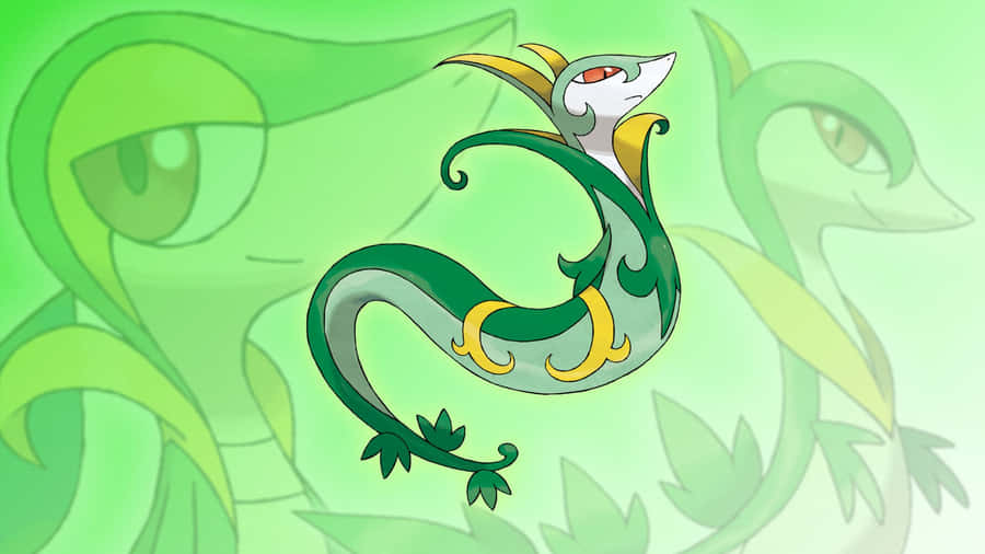 Snivy, Servine, And Serperior Wallpaper