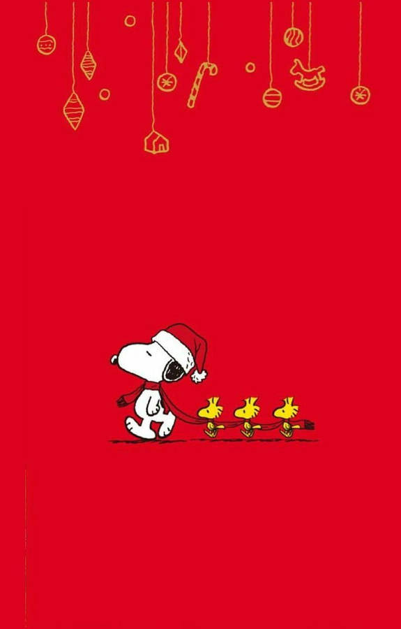 Snoopy Christmas Red Scarf Wallpaper