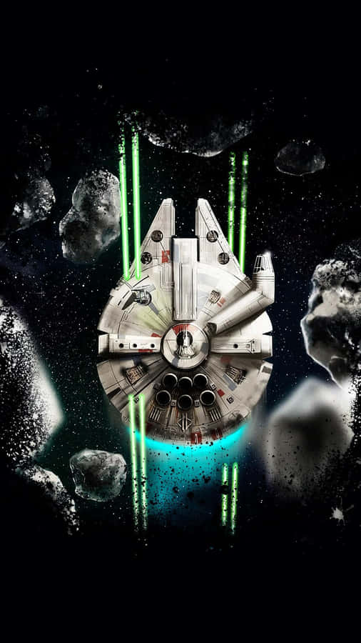 Soar Through Space Aboard The Legendary Millenium Falcon Wallpaper