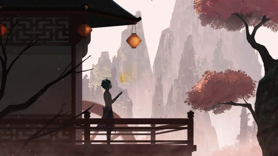 Soaring Adeptus Xiao In Genshin Impact Wallpaper