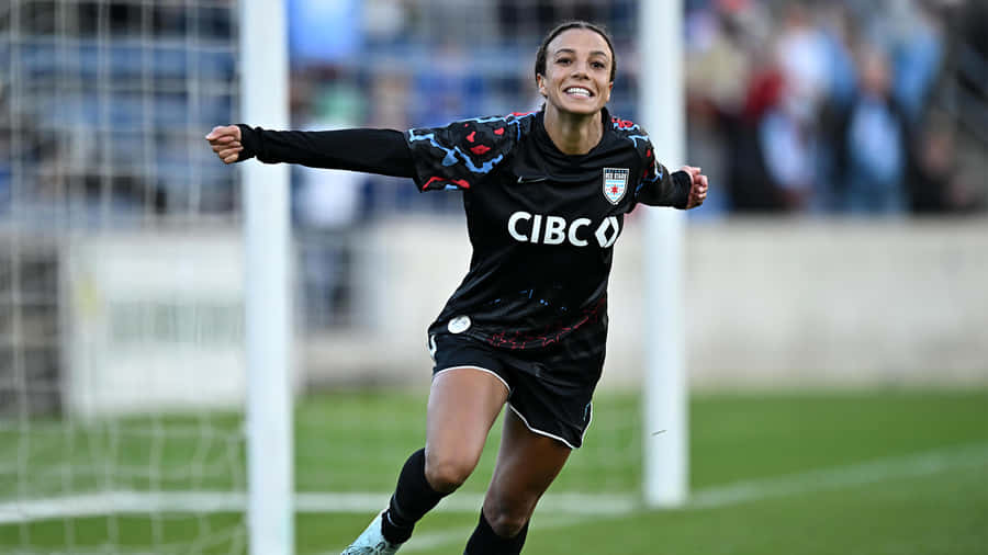 Soccer Player Celebrating Goal Wallpaper