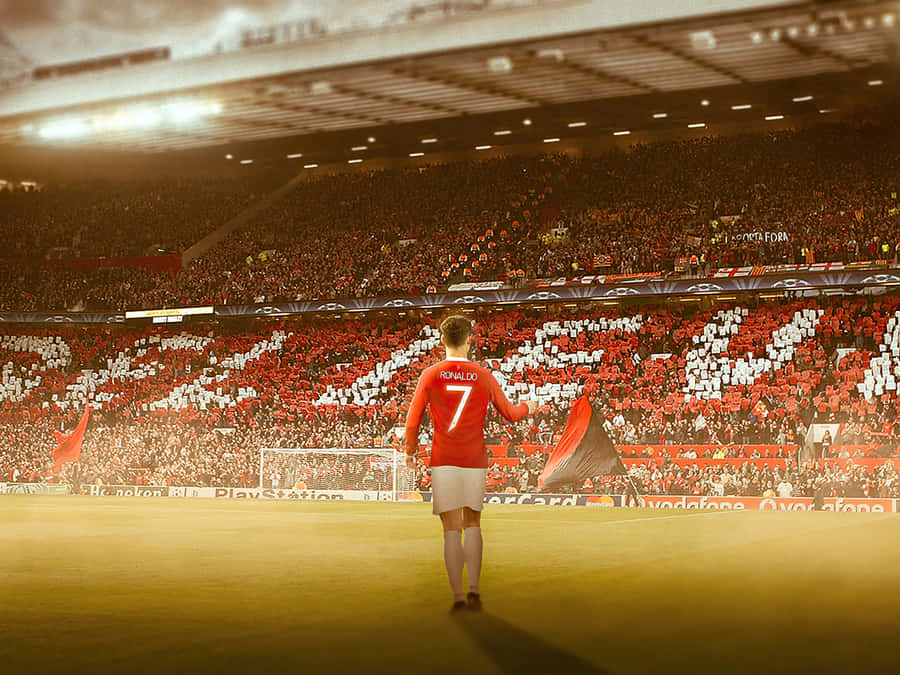 Soccer Player Celebration Stadium Wallpaper