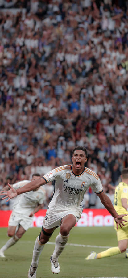 Soccer Player Celebration Stadium Wallpaper