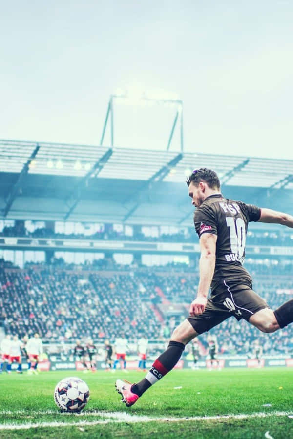 Soccer Player Taking Corner Kick Wallpaper