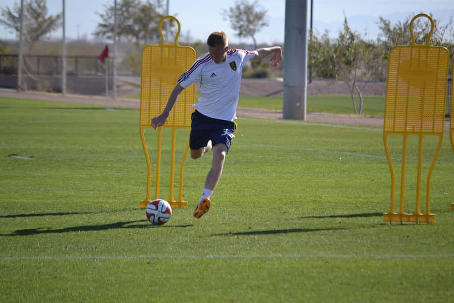 Soccer Training Dribbling Drill Wallpaper