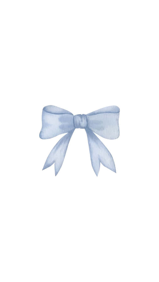 Soft Blue Cute Bow Wallpaper