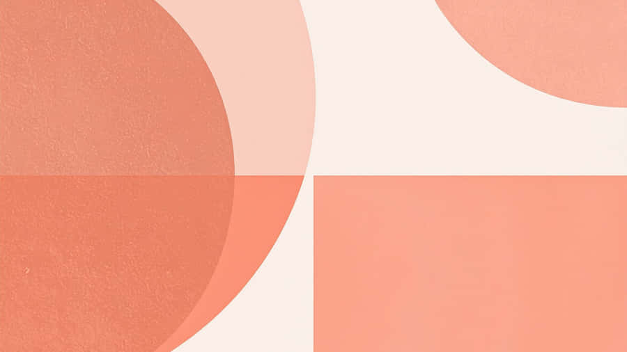Soft Coral Abstract Shapes Wallpaper