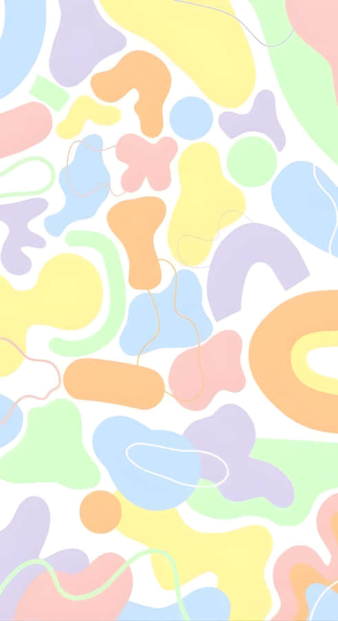 Soft Pastel Abstract Shapes Wallpaper