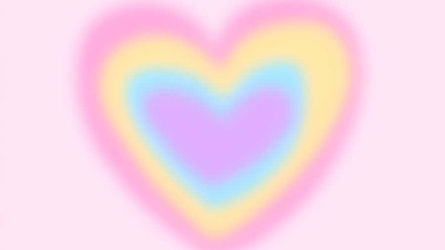 Soft Pastel Heart Glow Wallpaper