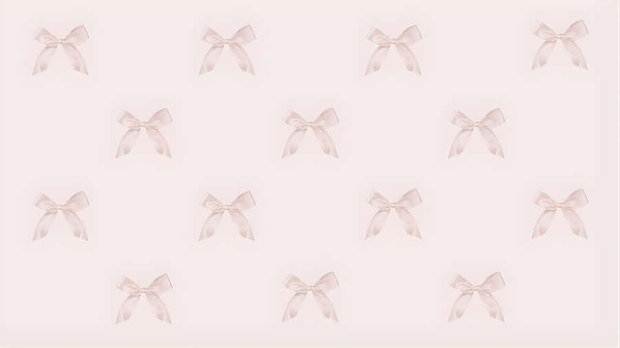 Soft Pink Aesthetic Bow Pattern Wallpaper