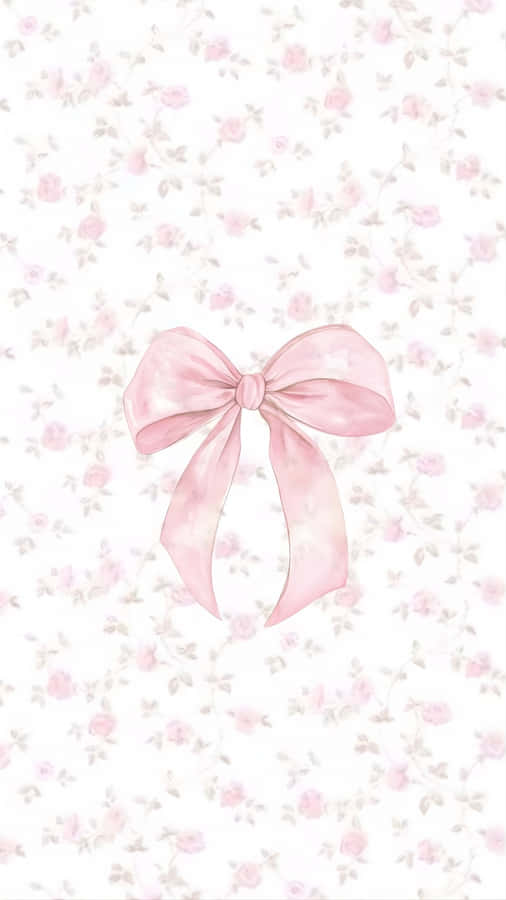 Soft Pink Bow Wallpaper