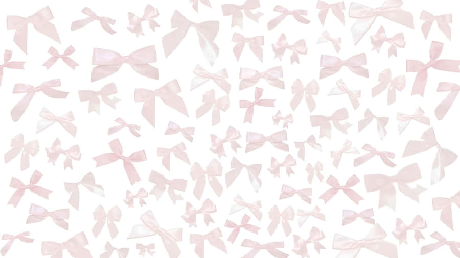 Soft Pink Bow Pattern Wallpaper
