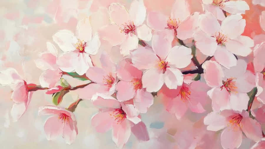Soft Pink Cherry Blossoms Wallpaper