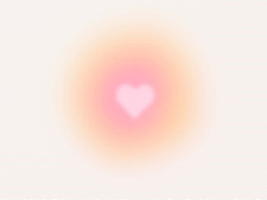 Soft Pink Heart Aura Wallpaper