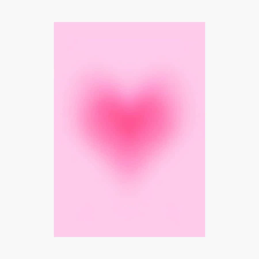 Soft Pink Heart Aura Wallpaper