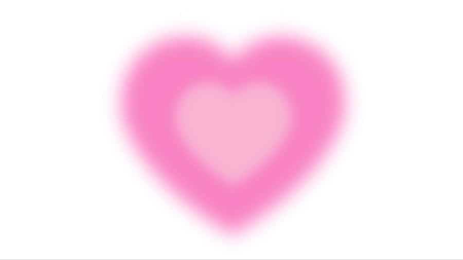 Soft Pink Heart Aura Wallpaper