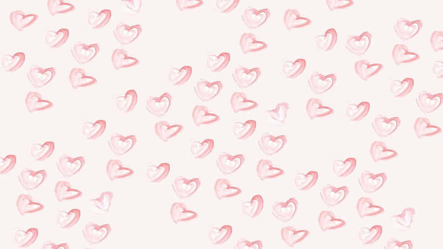Soft Pink Heart Pattern Wallpaper