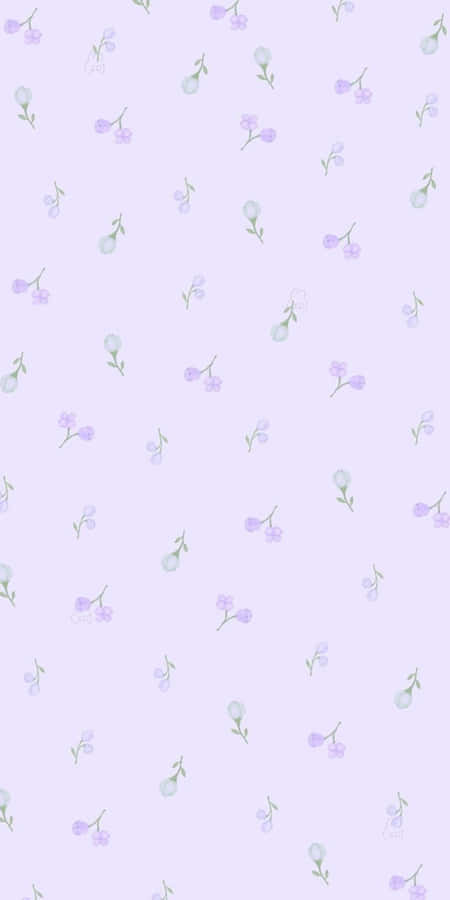 Soft Purple Floral Pattern Background Wallpaper