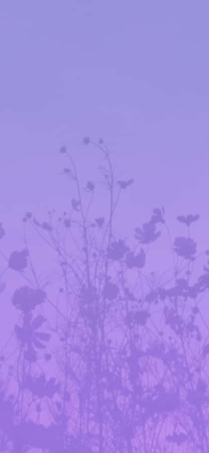 Soft Purple Floral Silhouette Background Wallpaper