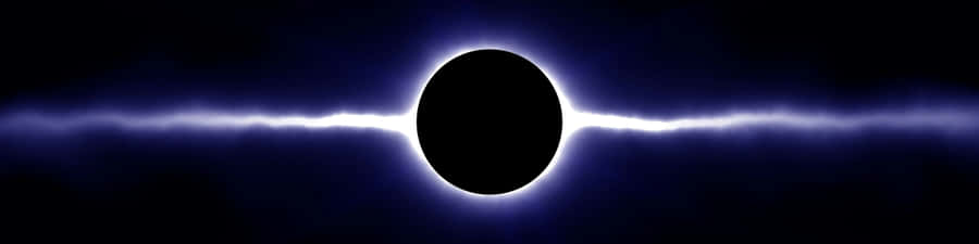 Solar Eclipse Dark Triple Monitor Wallpaper