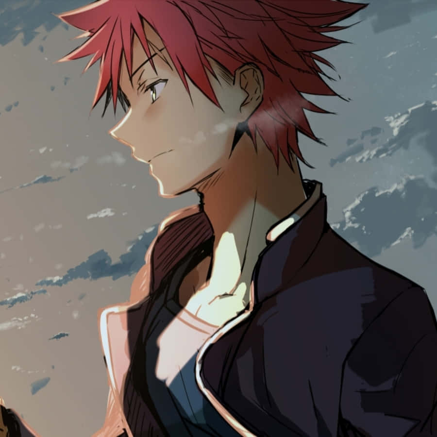 Soma Yukihira Contemplative Gaze Wallpaper