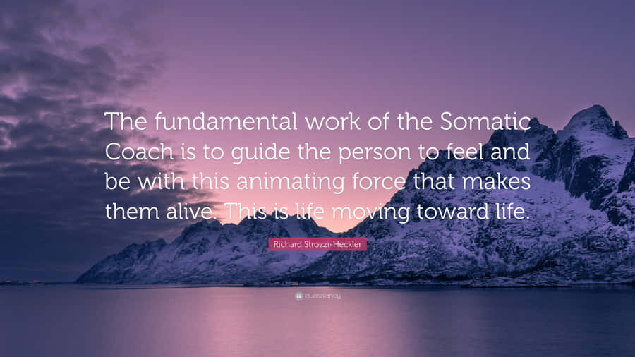 Somatic Coach Quote Wallpaper