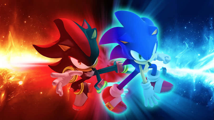 Sonic Adventure Hd - Sonic And Tails Racing Through The City Wallpaper
