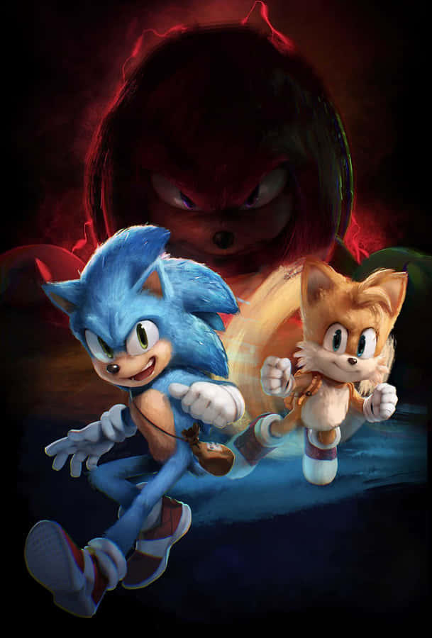 Sonic And Knuckles In Action Wallpaper