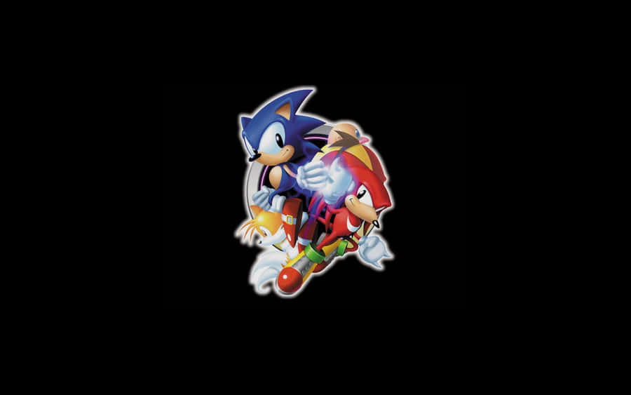 Sonic And Knuckles Side By Side In Action Wallpaper