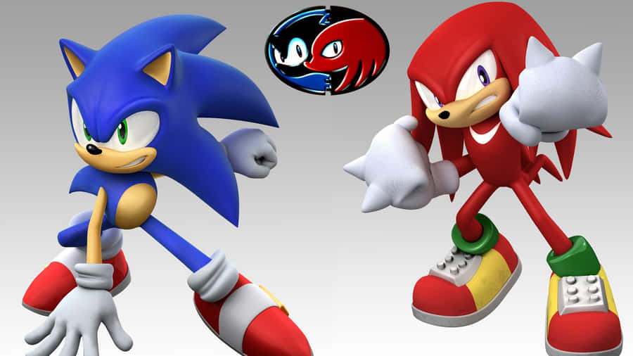 Sonic And Knuckles Side By Side In An Epic Pose Wallpaper