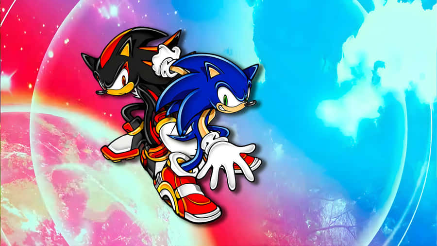 Sonic And Shadow Dynamic Duo Wallpaper