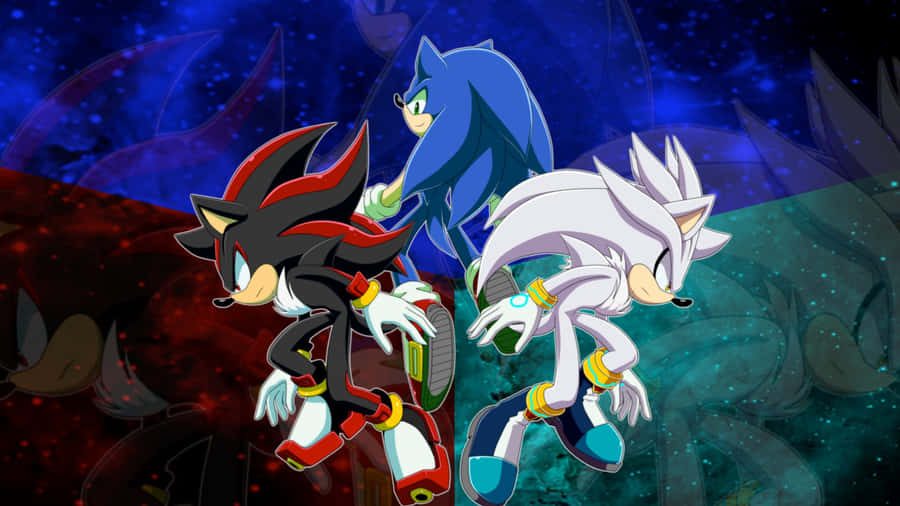 Sonic And Silver In Action Wallpaper