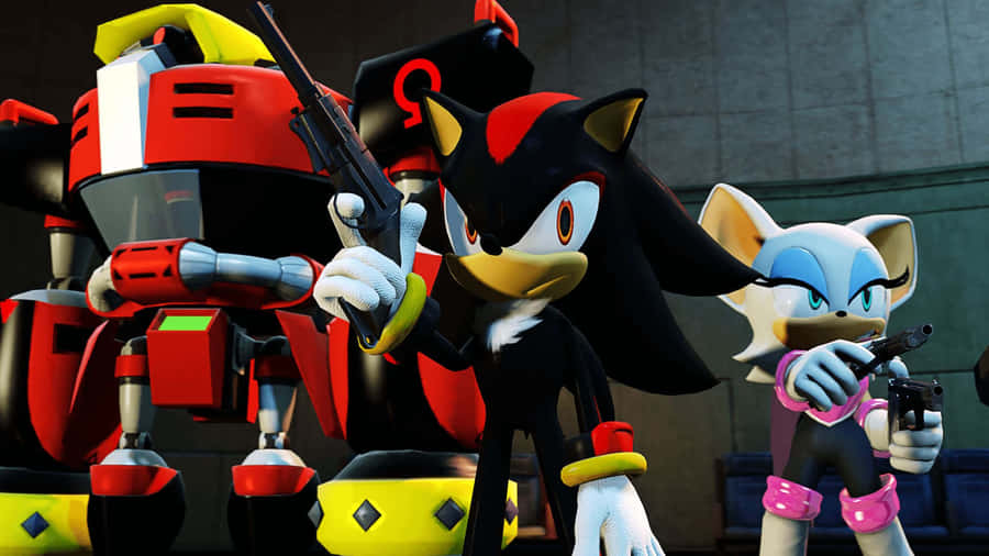 Sonic Characters Shadow Rouge E123 Omega Wallpaper