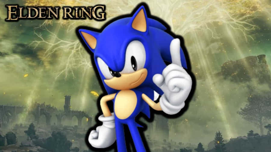 Sonic Elden Ring Crossover Wallpaper