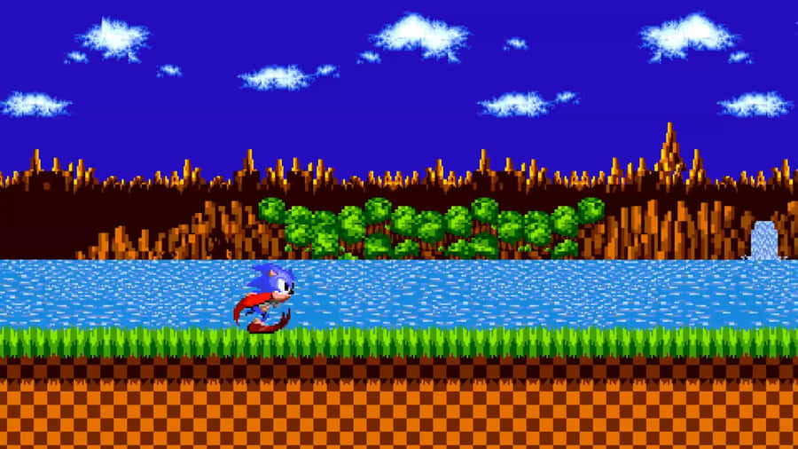 Sonic Green Hill Zone Classic Gameplay Wallpaper