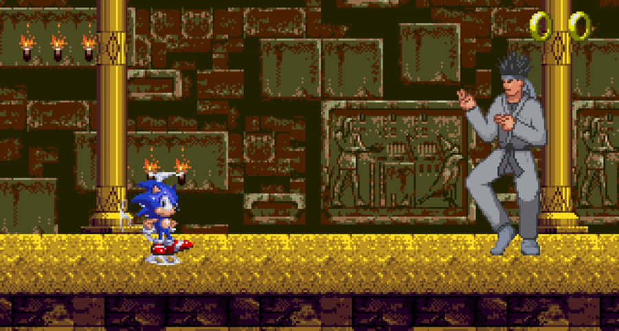 Sonic_ Meets_ Mortal_ Kombat_in_ Sandopolis Wallpaper